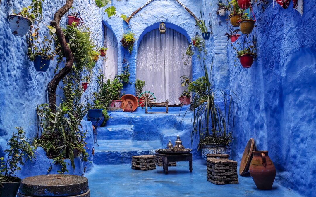 Blue Buildings in Morocco