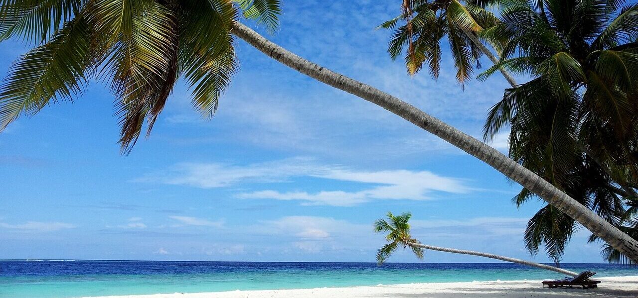 Beach on an island in the Maldives